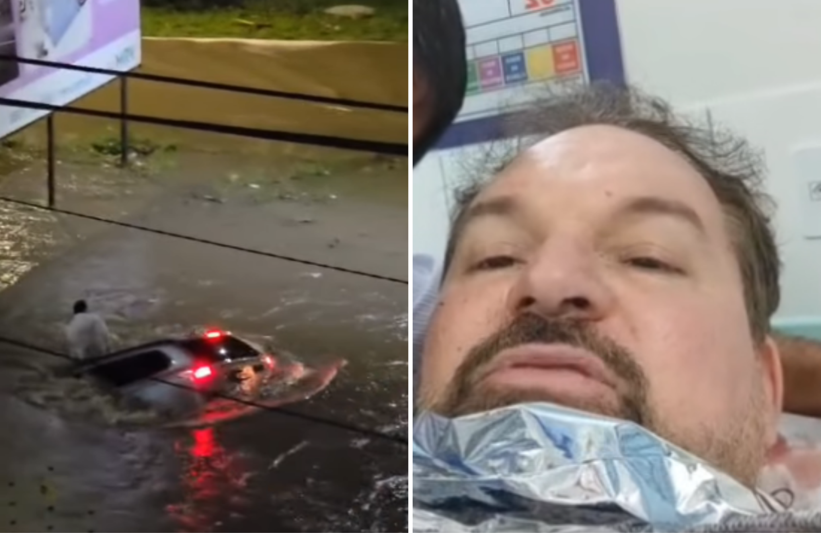 Homem é resgatado após carro ser engolido por cratera: ‘Sobrevivi por um milagre’